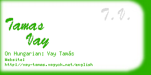 tamas vay business card
